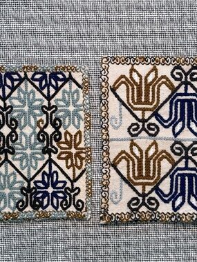 Peruvian Embroidered Geometric Handmade Cotton Pillow Shams